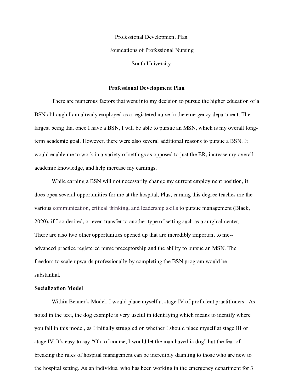 Preview of professional  development  plan.docx    Professional Development Plan Foundations of Profe